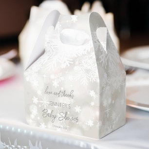 Ballotins Hiver teintes pastel neige baby shower merci