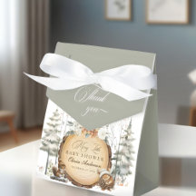 Hiver Wonderland Baby shower des animaux de bois