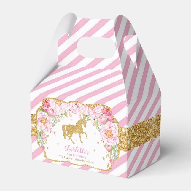 Ballotins Horse Rose Floral Gold Parties scintillant Anniver (Verso)