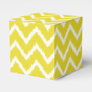 Ballotins Ikat Chevrons - Jaune moutarde et blanc