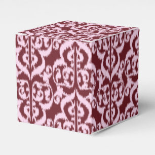 Ballotins Ikat damas mauresque - bordeaux et rose