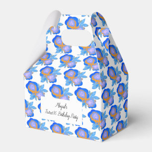 Ballotins illusima Aquarelle Fleurs Bleues et Or Sweet 16
