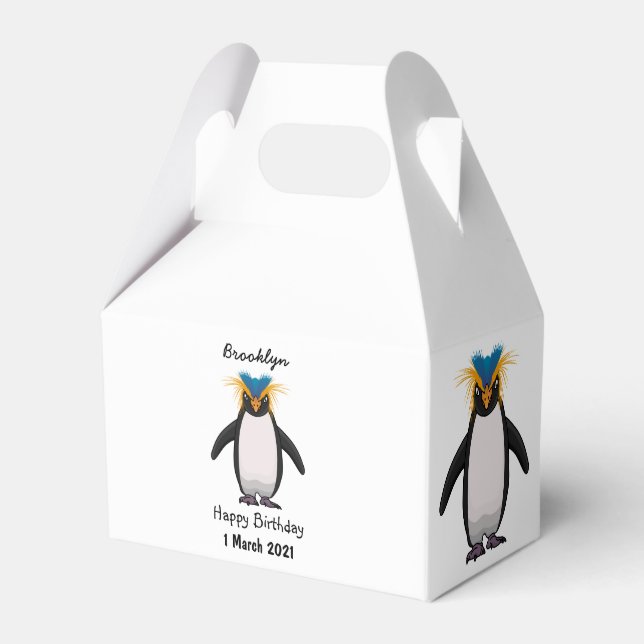 Ballotins Illustration de mignon macaroni pingouin (Verso)