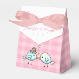 Ballotins Illustration de petits oiseaux d'amour sur carreau