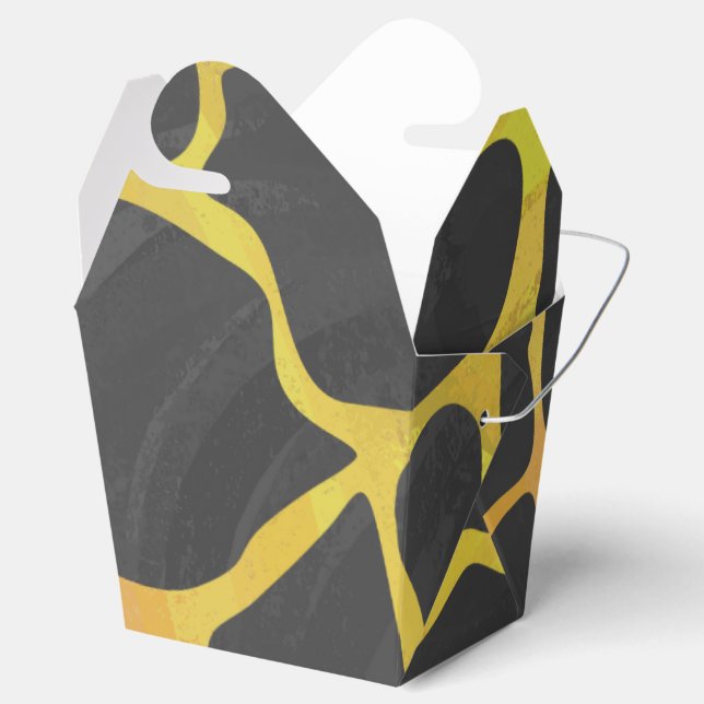 Ballotins Impression Giraffe noir et jaune (Ouvert)