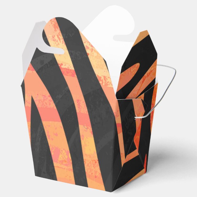 Ballotins Impression noire et orange Zebra (Ouvert)