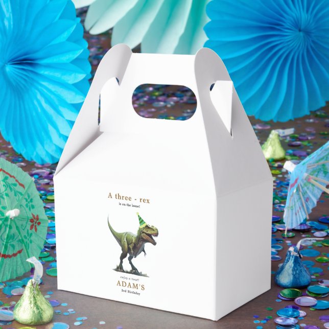 Ballotins Invitation d'anniversaire de Dinosaur, trois rex A (Fête)
