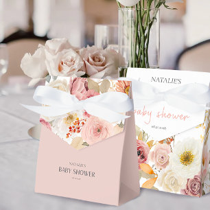 Ballotins Invité à la Baby Shower Florale Douce Automne Prin