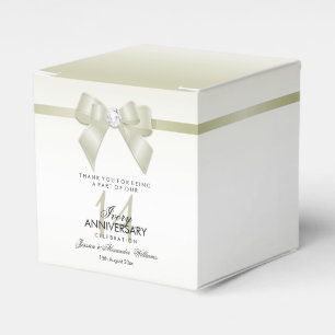 Ballotins Ivory Gem Bow & Ribbon 14e anniversaire de Mariage