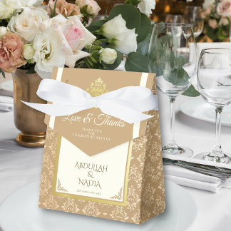Ballotins Ivory Gold Damask Elegance Mariage musulman islami