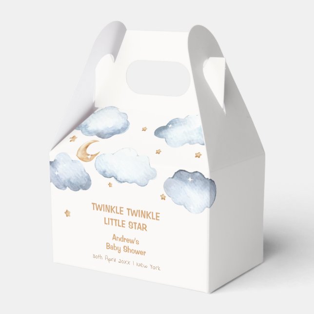 Ballotins Ivory Moon Stars Twinkle Boy Baby shower (Verso)