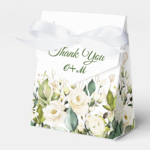 Ballotins Ivory White Roses Verdure Floral Mariage cadeau