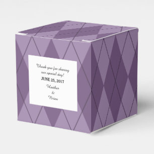 Ballotins Jacquard violet mariage Favor Boxes