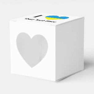 Ballotins J'aime (Cœur Drapeau Ukrainien) Texte Personnalisé
