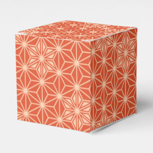 Ballotins Japonais Asanoha motif - corail orange