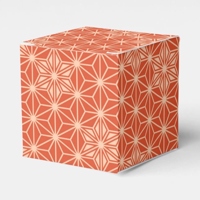 Ballotins Japonais Asanoha motif - corail orange (Verso)