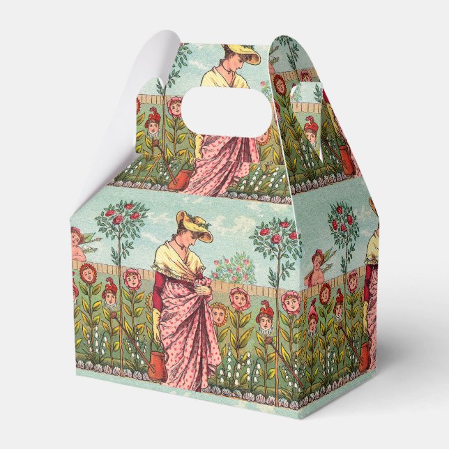 Ballotins Jardin Cultivation Flower Woman Art Antique (Verso)