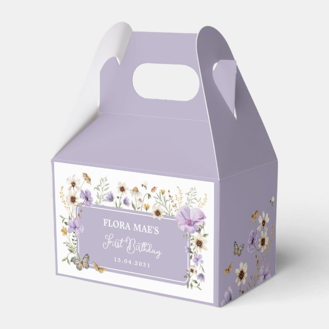 Ballotins Jardin des papillons Fleurs sauvages violets Anniv (Verso)
