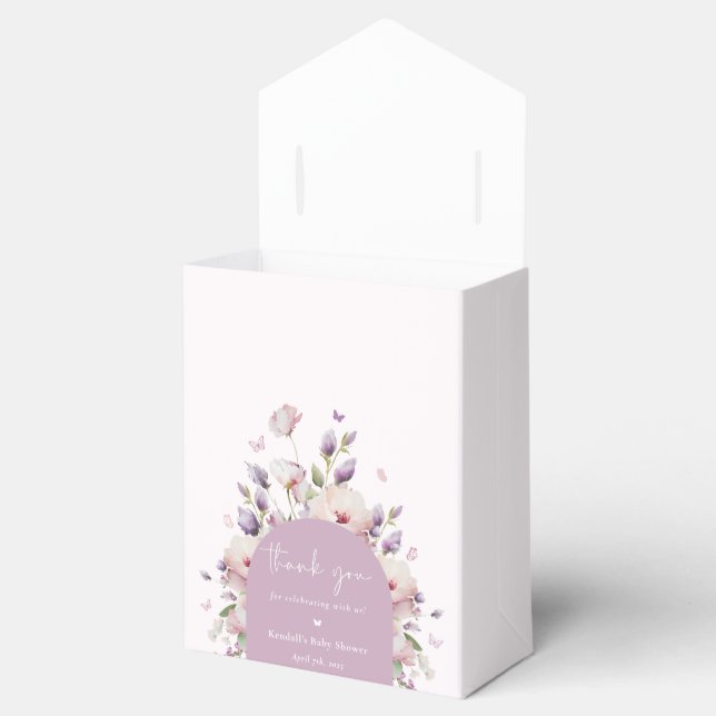 Ballotins Jardin papillon Baby shower Floral Merci (Ouvert)