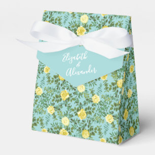 Ballotins Jaune clair et Aqua Rose Turquoise Mariage Floral