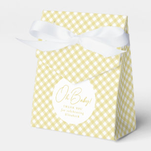 Ballotins Jaune en vichy mignon baby shower neutre genre