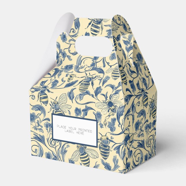 Ballotins Jaune et Bleu Miel Abeilles Toile Party Favoriser  (Verso)