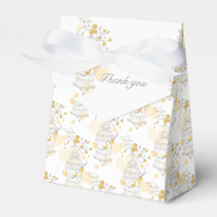 Ballotins Jaune gris oiseau merci mariage boîte de tente