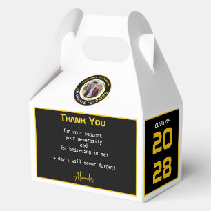 Ballotins Jaune Noir Blanc Photo de Remerciement de Diplôme