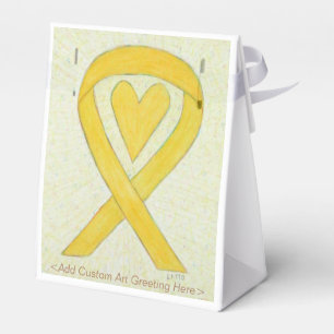Ballotins Jaune Sensibilisation au coeur Ruban Art Party Fav