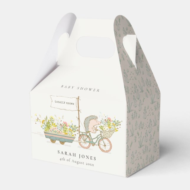 Ballotins Joli Baby shower Vélo Hérisson Cultivé Localement  (Verso)