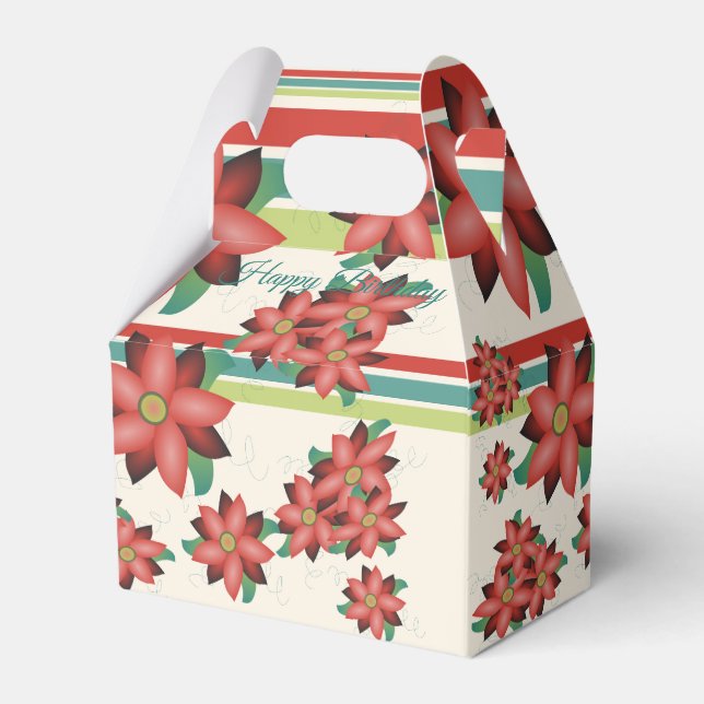 Ballotins Joli Ballotin d'invité à fleurs (Arrière)