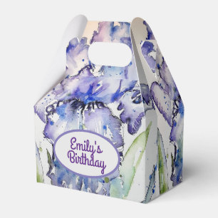 Ballotins Joli bleu Iris Floral Anniversaire Ballotin de gât