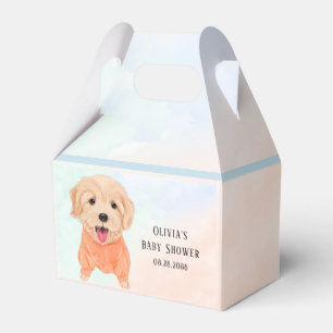 Ballotins Joli Chiot Avec Baby shower Garçon Aquarelle