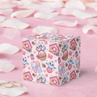 Ballotins Joli couple d'oiseaux, coeurs, maison d'oiseaux/