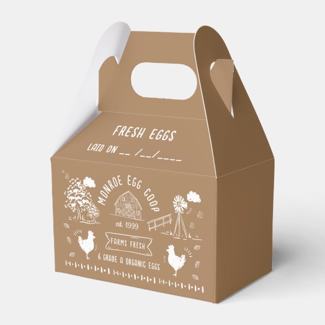 Ballotins Joli dessin de style Doodon Rustique Oeuf Carton (Verso)