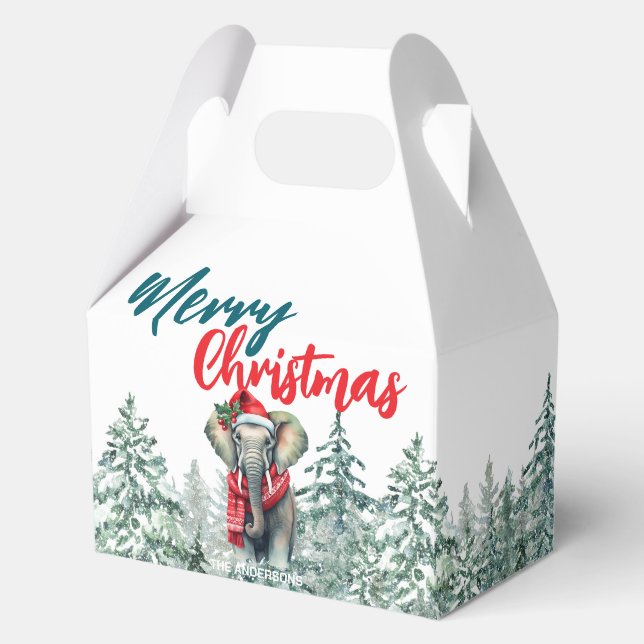 Ballotins Joli éléphant Père Noël sauvage arbre de Noël Joye (Recto)