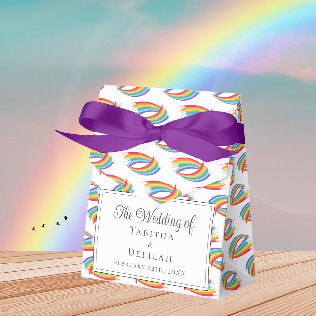 Ballotins Joli Motif arc-en-ciel LGBT Mariage pourpre Bow (Créateur téléchargé)