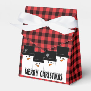 Ballotins Joli Noël Snowman Buffalo Plaid Ballotin
