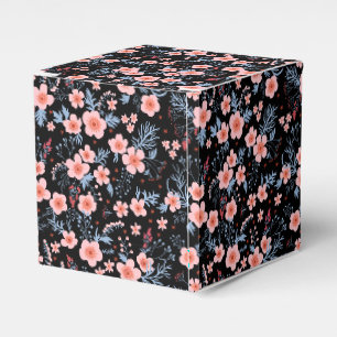 Ballotins Joli petit floral rose avec fond noir