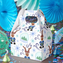 Joli renne de Noël bleu de vacances