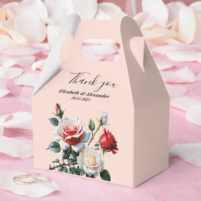 Ballotins Joli rose blanc rose rose rose mariage floral (Mariage)