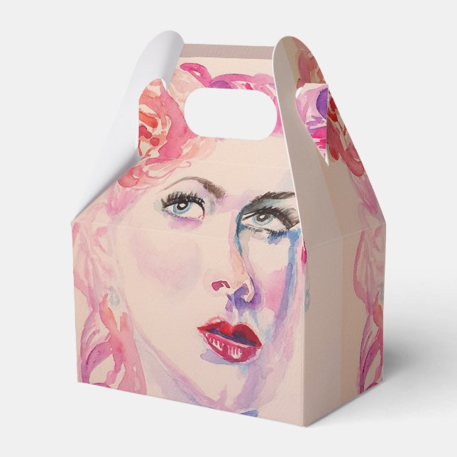 Ballotins Jolie boîte de faveur de gâteau de mariage de fill (Verso)