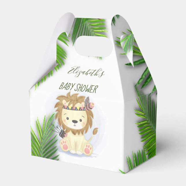Ballotins Jolie Petit Boho Lion Baby Boy Shoy Douche modifia (Verso)