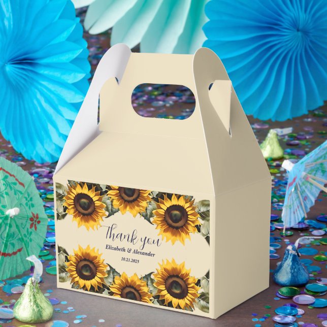 Ballotins Jolie tournesol jaune mariage élégant  (Fête)