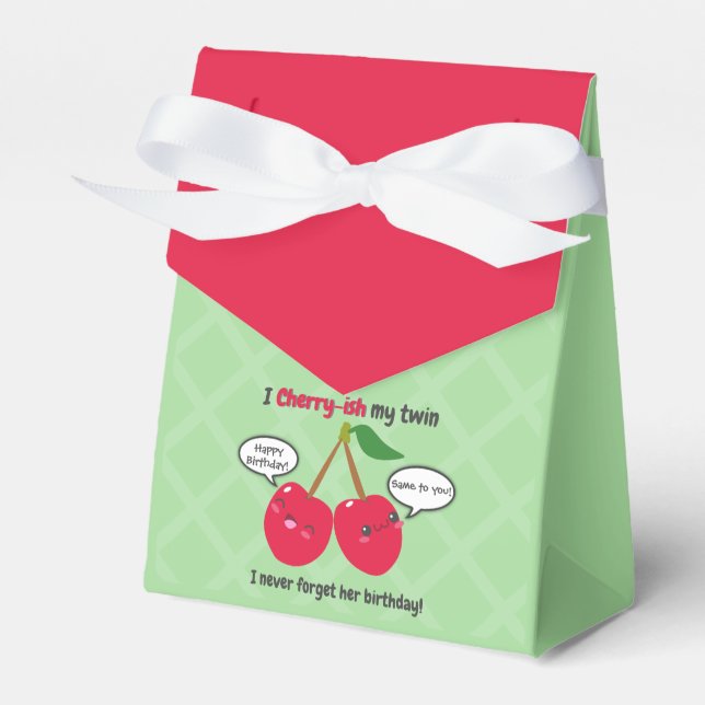 Ballotins Jote Red Cherry Kawaii Twins Anniversaire (Verso)