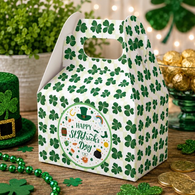 Ballotins Joyeuse fête de la Saint-Patrick (Happy St. Patrick's Day Party Favor Boxes)