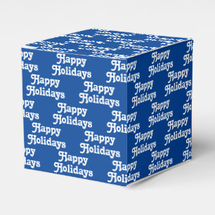 Ballotins "Joyeuses fêtes" bleu blanc cadeau de vacances