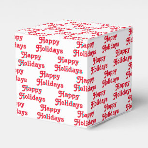 Ballotins "Joyeuses fêtes" rouge blanc cadeau de vacances