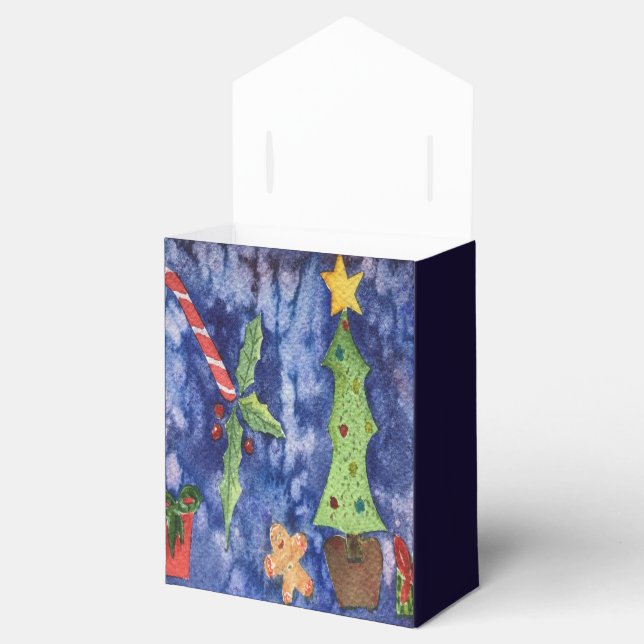 Ballotins Joyeuses vacances Classique Noël Icônes Aquarelle (Ouvert)