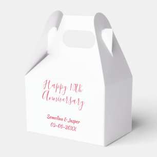 Ballotins joyeux 10e anniversaire nom rouge rétro simple mod